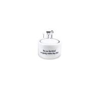East of India Candle & Tealight Holder Multi-Use White Porcelain Votive Taper Candle & Tealight Included "You Are The Friend" Inspirational Design Country Farmhouse Style Home Decor Decoration