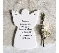 East of India Porcelain Angel Plaque, Sentimental Gift for Thinking of You, Keepsake