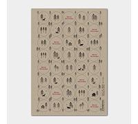 East of India Christmas Forest Stickers Brown Kraft 40 Sticker Single Sheet