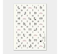 East of India Christmas Forest stickers Single sheet 40 Stickers CREAM