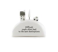 East Of India Difficult Roads Ceramic House On Hill Inside Box Keepsake Gift Idea