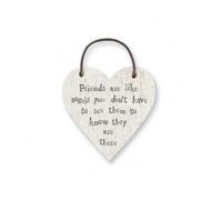 East of India East of India Tiny Heart Gift Tag "Friends are like angels, you don't have to see them to know they are there"