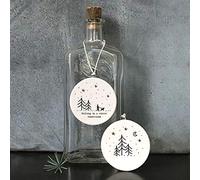 East of India: Flat porcelain bauble - Winter Wonderland