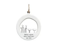 East of India Friendship Porcelain Hanger - Robins Appear When No One Is Near keepsake gift