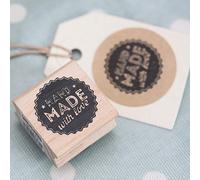East of India 'Hand Made With Love' Wodden Rubber Stamp - Craft