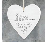 East of India Hanging Heart Gift Family Is Everything