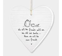 East of India Hanging Heart Gift We will be friends until we are old