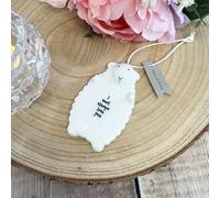 East of India Hanging Porcelain Sheep - I Wool Always Love You for Loved Ones & Friends