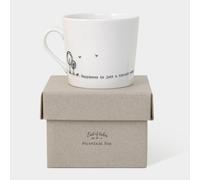 East of India Porcelain Mug – "Happiness is Just a Biscuit Away" – Wobbly Design