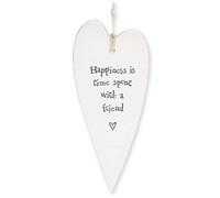 East of India Happiness is the time spent with a friend porcelain heart. by East of India