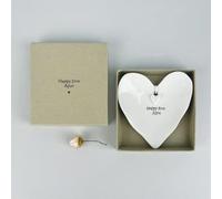 East of India "Happy Ever After Wedding Ring Dish - Decorative Bridal Keepsake and Jewellery Storage
