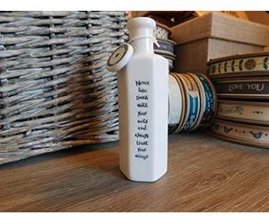 East of India: Hexagonal Porcelain Bottle: Never Lose Touch