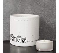 East of India 'Home is where the heart is' Porcelain Tea Light Holder