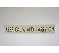 East of India Keep Calm & Carry On Wooden Sign