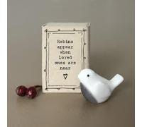 East of India Matchbox Gift, Robins Appear When Loved Ones Are Near