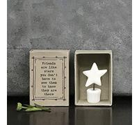 Porcelain Friendship Star East of India | Matchbox Birthday Gift MINI White