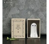 East of India MINI Matchbox Keep your spirits up Halloween Porcelain Ghost, friendship gift, keepsake gift