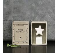 East Of India MINI Matchbox Little Standing Star Happy Birthday | Small Keepsake Gift | Letterbox Gift | Small gift for a friend