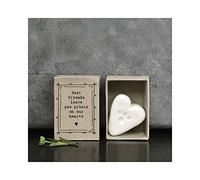 East Of India MINI Matchbox Paw Print Heart Porcelain Gift Best Friends leave paw prints on our hearts | Animal Lovers Gift | Pet Loss | Letterbox Gift