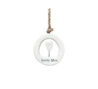 East of India MINI Porcelain Cut Out Hanger - Lovely Mum