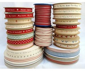East of India mixed ribbon bundle- crafts/ wedding/ gift wrapping - approx 10 metres