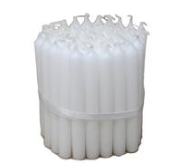 East of India Plain White Slim Thin Church Pillar Candles Unscented Ritral, Prayer, Meditation Christmas and Wedding Party Decoration Candles 4.5" Tall (11.5cm) Box 60 pcs