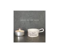 East Of India: Porcelain Handled TeaLight Holder- Anything Is Possible