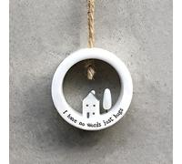 East of India Porcelain Hanger - No Words Just Hugs, Home Decoration, Friendship Keepsake, Thinking of You Gift