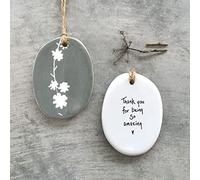 East of India Porcelain Hanger Thank you for being so amazing, Hanging Porcelain Gift, Home Decoration, Friendship Gift, Thank You Keepsake