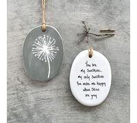 East of India Porcelain Hanger 'You are my sunshine', Hanging Porcelain Gift, Home Decoration, Friendship Gift, Thank You Keepsake,