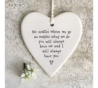 East of India Porcelain Hanging Heart - You Will Always Have Me