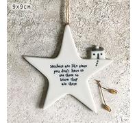 East of India Porcelain Hanging Star - Mothers Like Stars