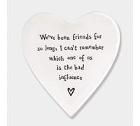 East of India Porcelain Heart Coaster We've been friends for so long