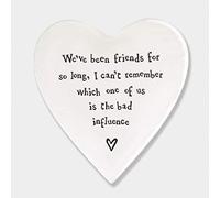 East of India Porcelain Heart Coaster We've been friends for so long