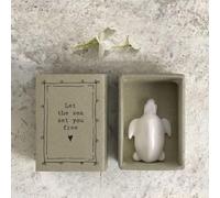 East of India Porcelain MINI Matchbox Turtle Let the Sea Set You Free, keepsake, turtle lover, gift from the sea