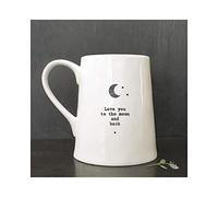 East of India Porcelain Mug - Moon/Love You To Moon
