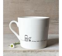 East of India | Porcelain Mug | Wobbly Mug-Strong Women Make Waves