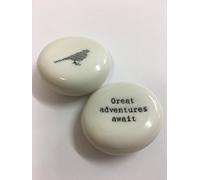 East of India Porcelain Pebble - Great Adventures Await