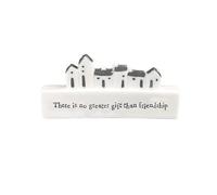 East of India Porcelain scene There is no greater gift than friendship keepsake Gift with mini houses