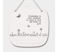 East Of India: Porcelain Sign: Friendship Is Like Sunshine
