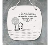 East of India: Porcelain Sign - Nothing But Happiness