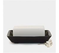 East of India Porcelain Soap Dish (Black)