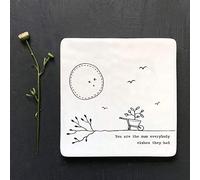 East of India Porcelain Square Coaster Keepsake - You are the mum.