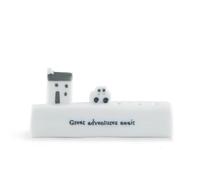 East of India Porcelain Stem Holder With The Words - Great Adventures Await, Flower Bud Holder, Boxed Gift For Friends, Keepsake Gift, Flower Ornament