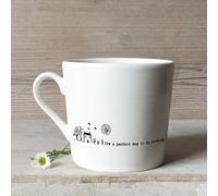 East of India | Porcelaine Mug | Wobbly Mug-It’s a Perfect Day to do Nothing