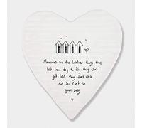 East of India Porcelein Heart Coaster 'The best things in life.' Gift