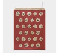 East of India Red Paper Gift Bags with Robins x 50