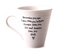 East of India Porcelain Mug – Remember You Are Braver Than You Believe