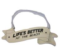 East of India Ribbon Sign - Lifes Better at The Beach