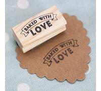 East of India Rubber Stamp - BAKED WITH LOVE